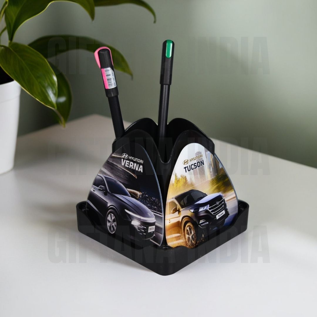 1752673418_Office Desk Gifts Lotus Rotating Coaster Pen Stand (20)